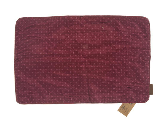 Bordeaux red Silk pillowcase 60x40 cm with fine micro pattern of small dots, bohemian ethnic vintage look
