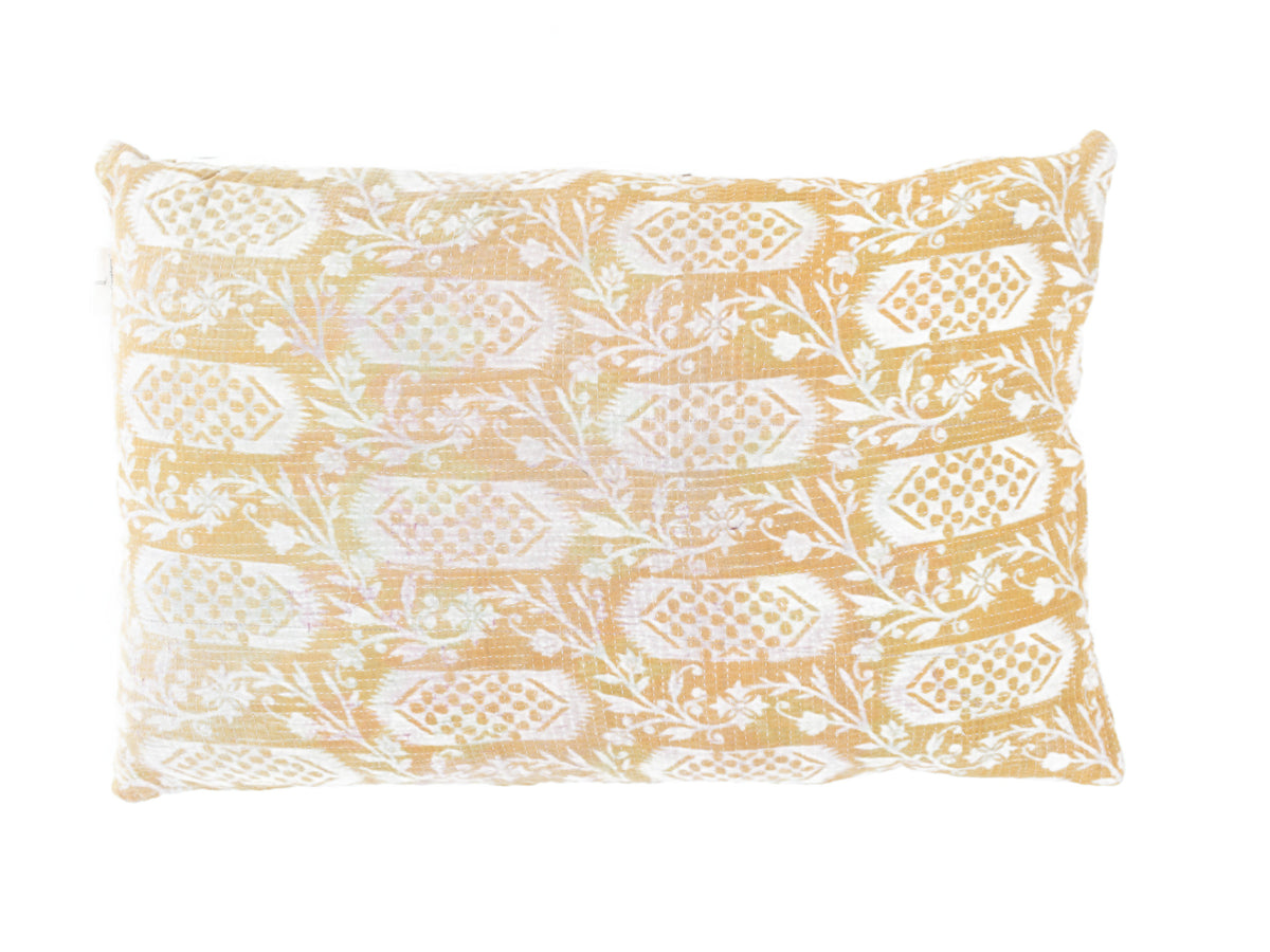Indian sari pillowcase 60x40 in burgundy, pink and purple with white pattern and bohemian oriental details (unique sari pillow)