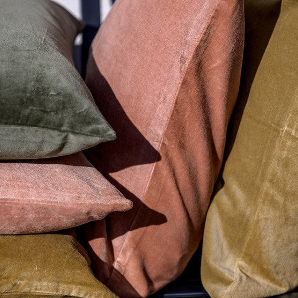 Velor cushion cover Khaki 50x50