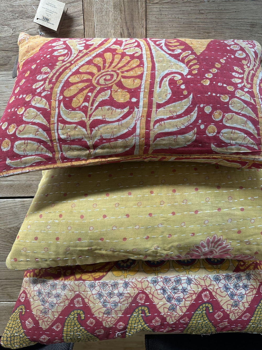 Kantha Trio 20 – 3 Sari pudebetræk 30×50 – Quote Copenhagen