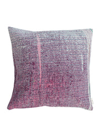 Sari pillowcase 50x50 in vintage boho style with colorful purple, pink and white pattern, sari pillow/Indian pillowcase in ethnic oriental design