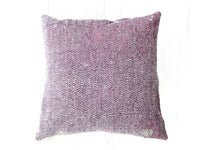 Sari pillowcase 50x50 in burgundy and purple with white pattern, vintage/boho Indian pillowcase with ethnic textile look and unique upcycled finish